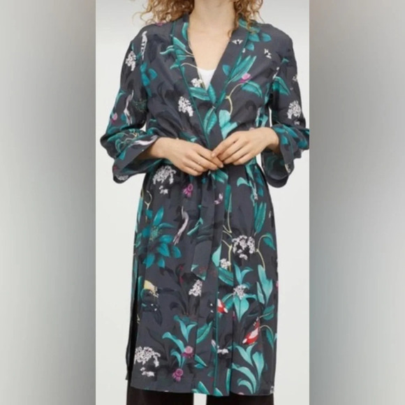 Anna Glover x  H&M floral kimono Sz L - Picture 1 of 11